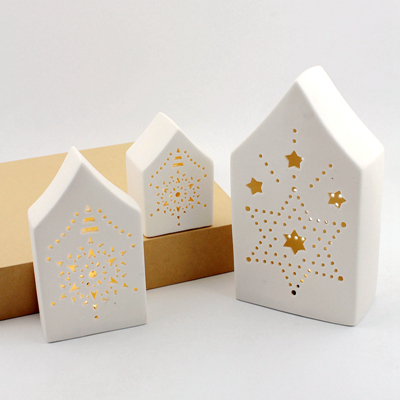mini ceramic houses