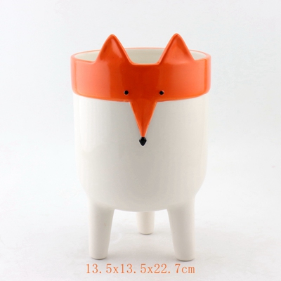Ceramic Fox Face Flower Pot Supplier