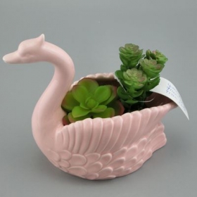 rózsaszín hattyúvágó állati mini ültető pot