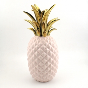 rózsaszín galvanizáló arany ananász figura otthoni deco